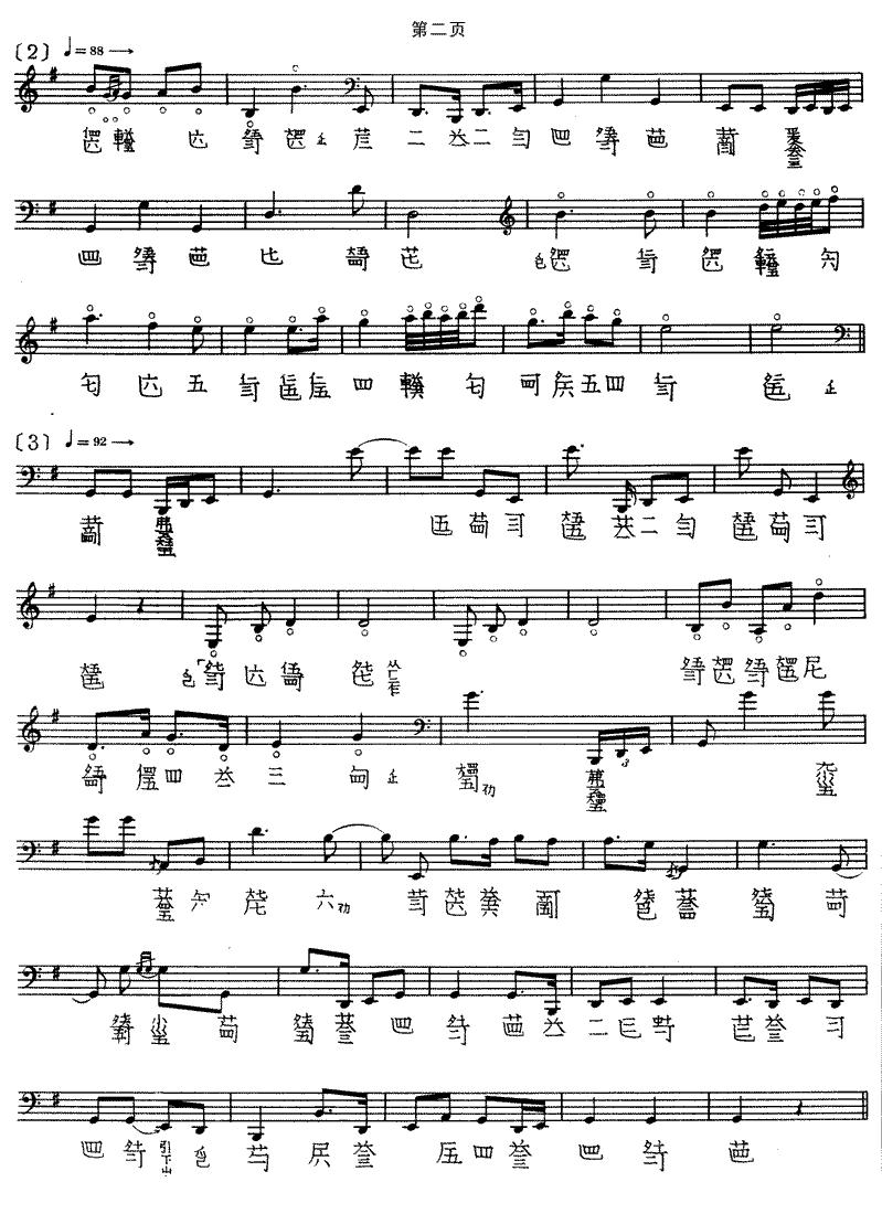 获麟（古琴谱）古筝曲谱（图2）