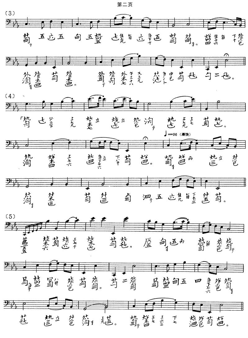春山听杜鹃（古琴谱）古筝曲谱（图2）