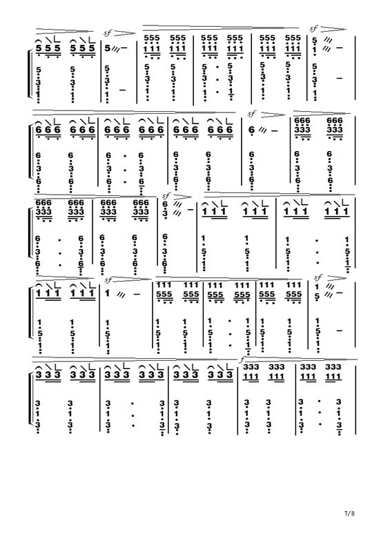 古筝曲谱《忐忑》古筝曲谱（图7）