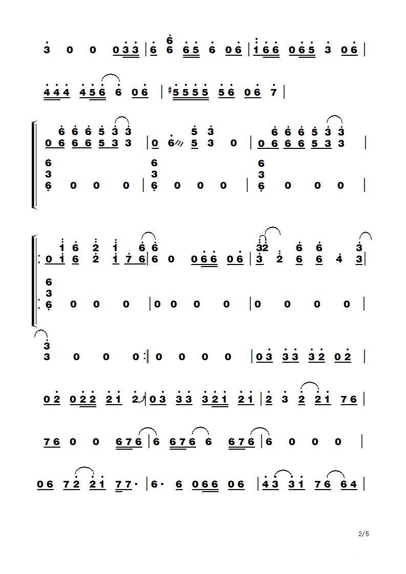 Billie Jean古筝曲谱（图2）
