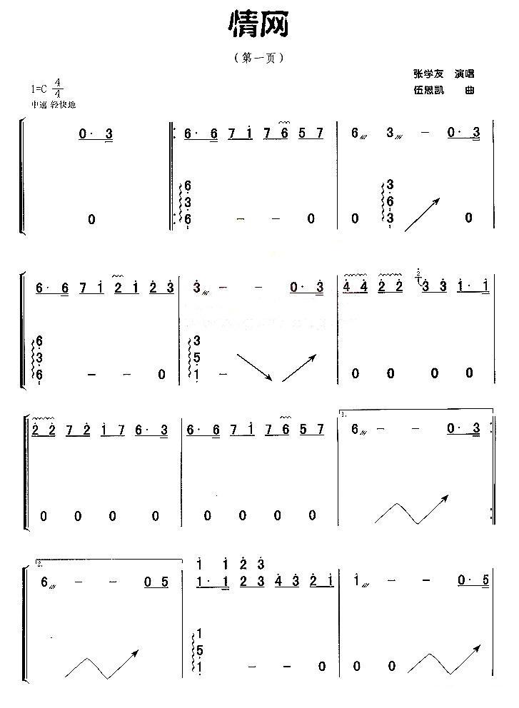 情网古筝曲谱（图1）