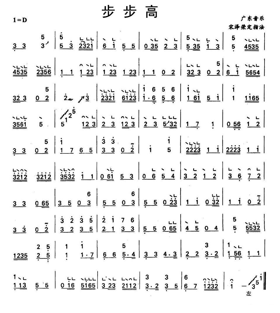 步步高古筝曲谱（图1）