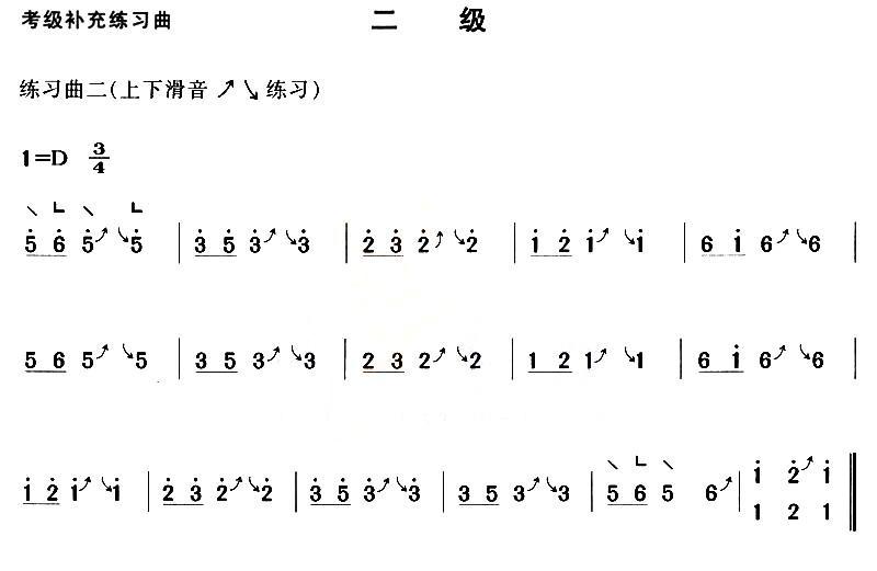 考级补充练习曲（二级）古筝曲谱（图2）
