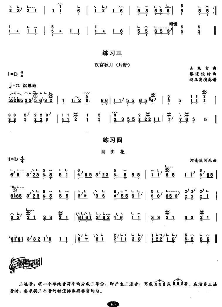 古筝揉弦练习古筝曲谱（图2）