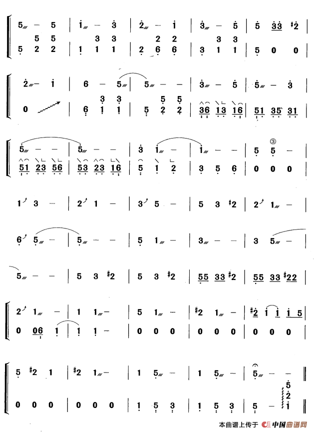 催眠歌（黄梅改编版）古筝曲谱（图2）