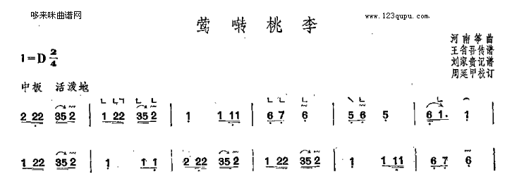 莺啭桃李-河南筝曲古筝曲谱（图1）
