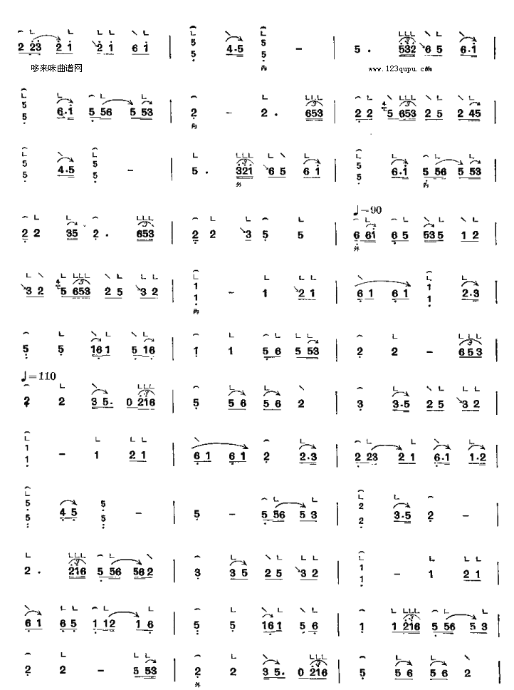 熏风曲（原名《大八板》《西调》）-客家筝曲古筝曲谱（图2）