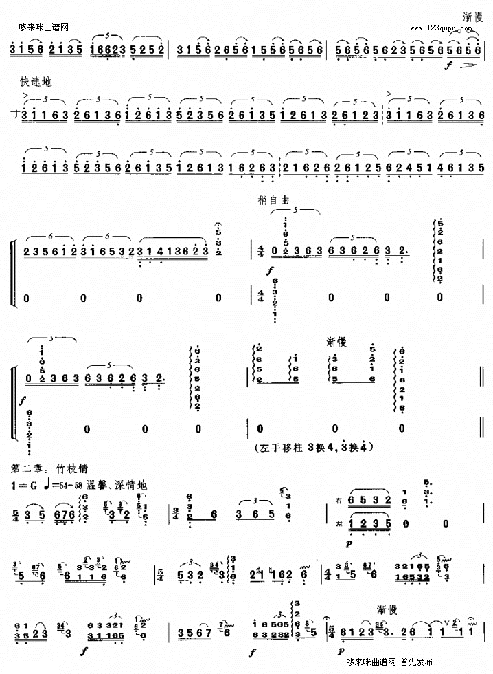 情景三章古筝曲谱（图2）