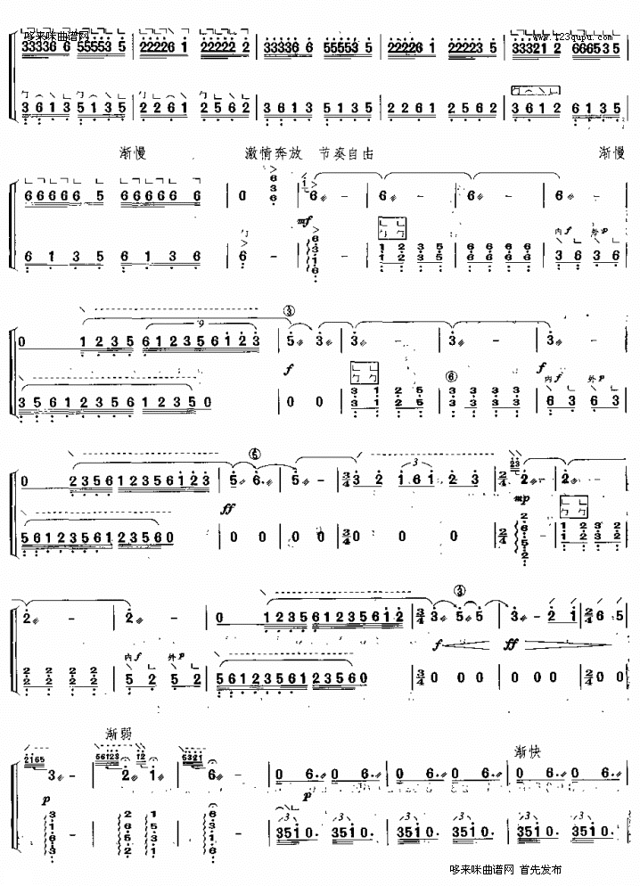 春到拉萨古筝曲谱（图2）