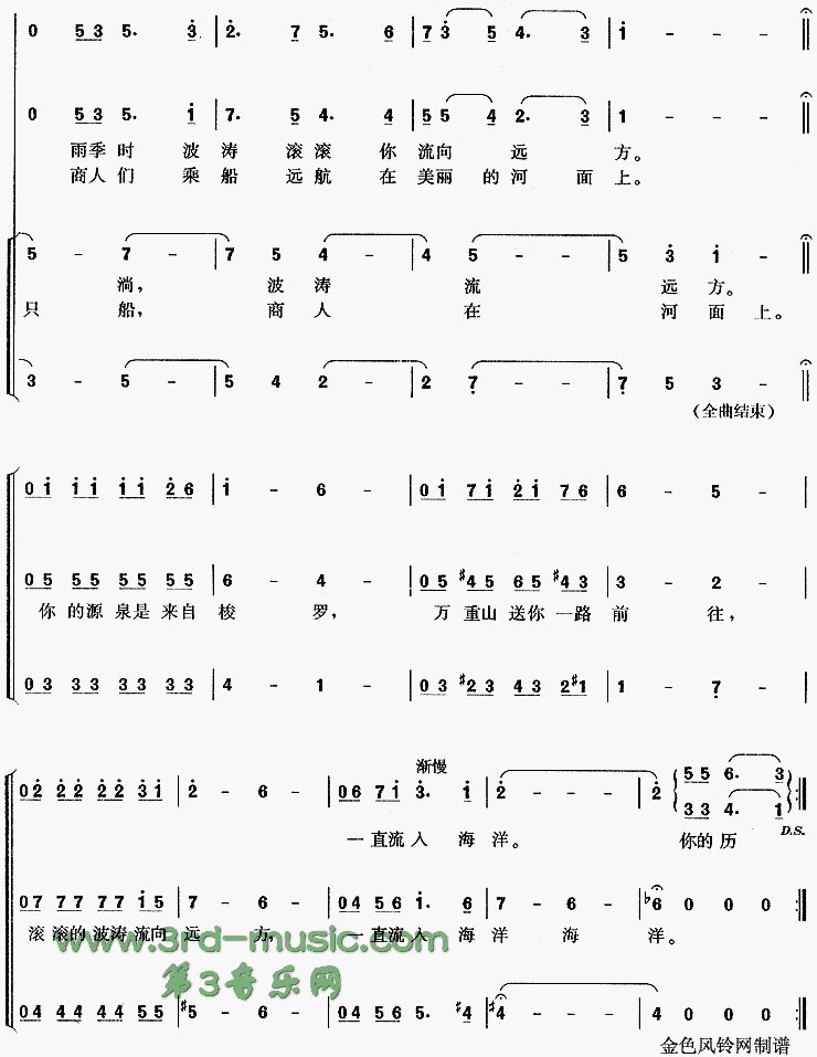 梭罗河[合唱曲谱]合唱曲谱（图2）
