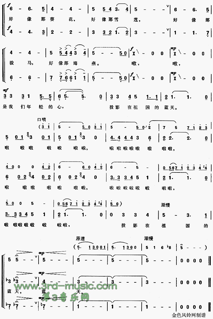 朝霞[合唱曲谱]合唱曲谱（图3）
