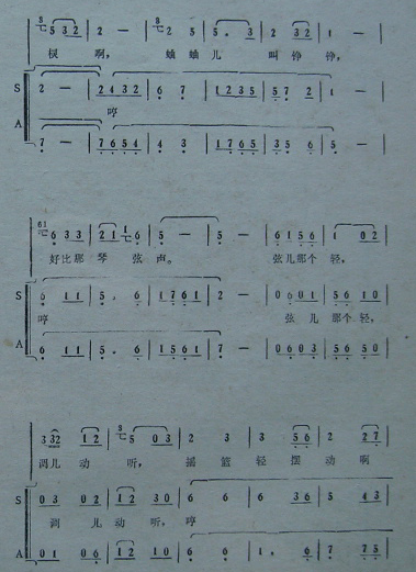 摇篮曲（合唱）（东北民歌）合唱曲谱（图2）