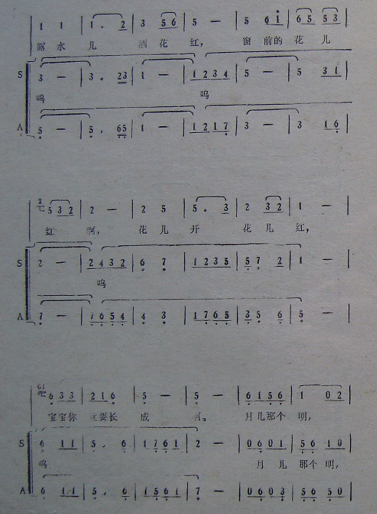 摇篮曲（合唱）（东北民歌）合唱曲谱（图5）