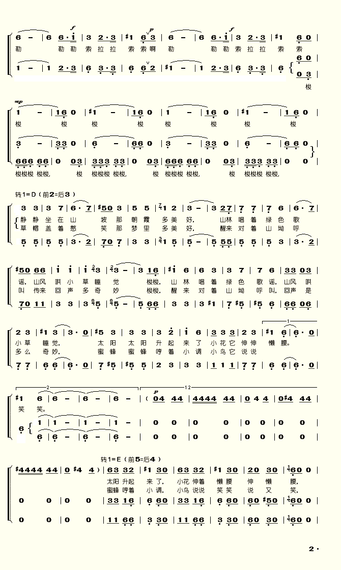 山童(童声合唱)合唱曲谱（图2）