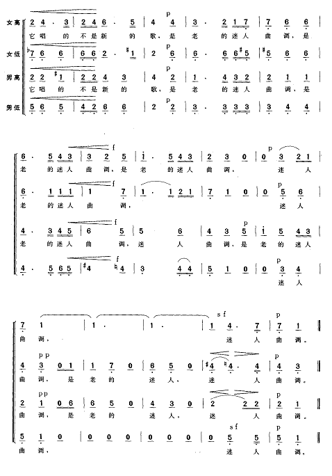 小夜莺（无伴奏合唱）合唱曲谱（图2）