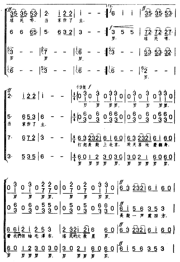 瑶族长鼓舞歌（合唱谱）合唱曲谱（图6）