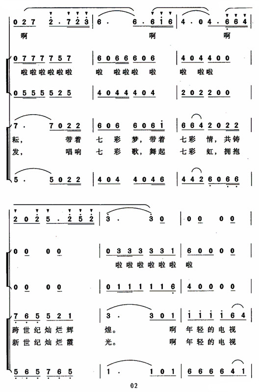 世纪霞光（合唱）合唱曲谱（图2）