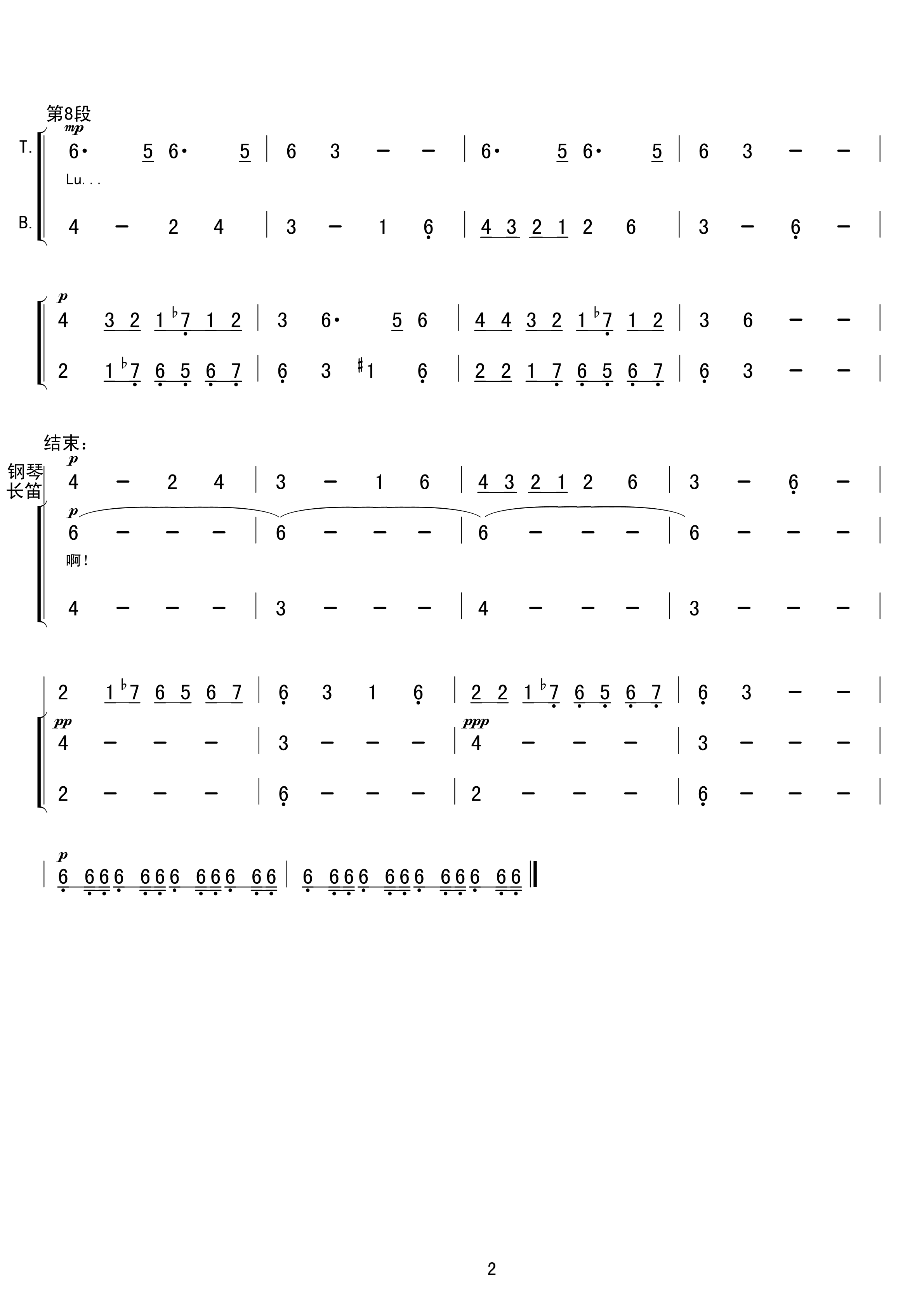 草原呀草原(合唱)合唱曲谱（图2）