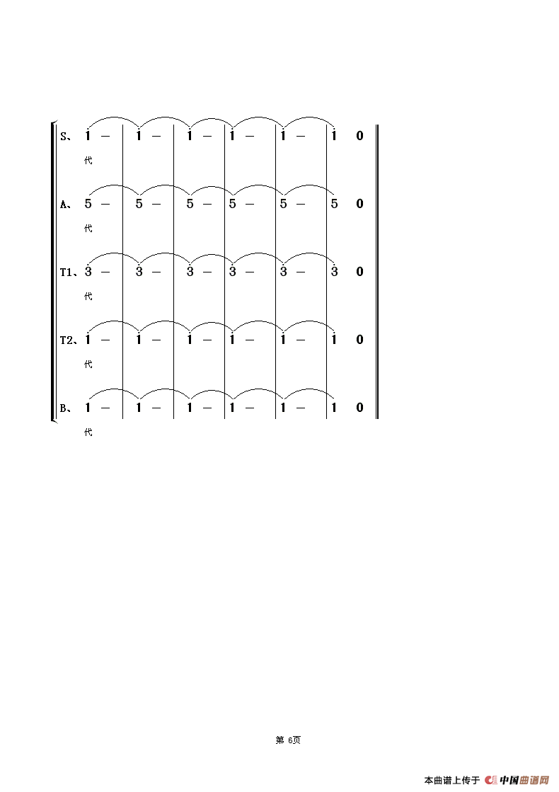 新春中国（混声合唱）（献给十八大的歌）合唱曲谱（图6）