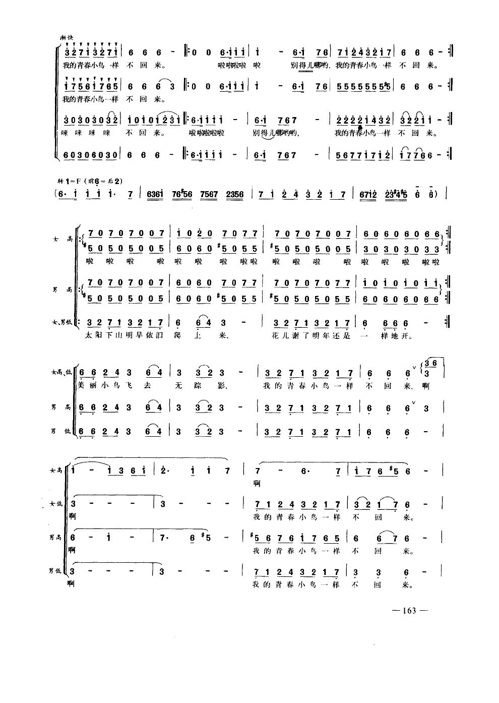 青春舞曲(混声合唱)(简谱)合唱曲谱（图2）