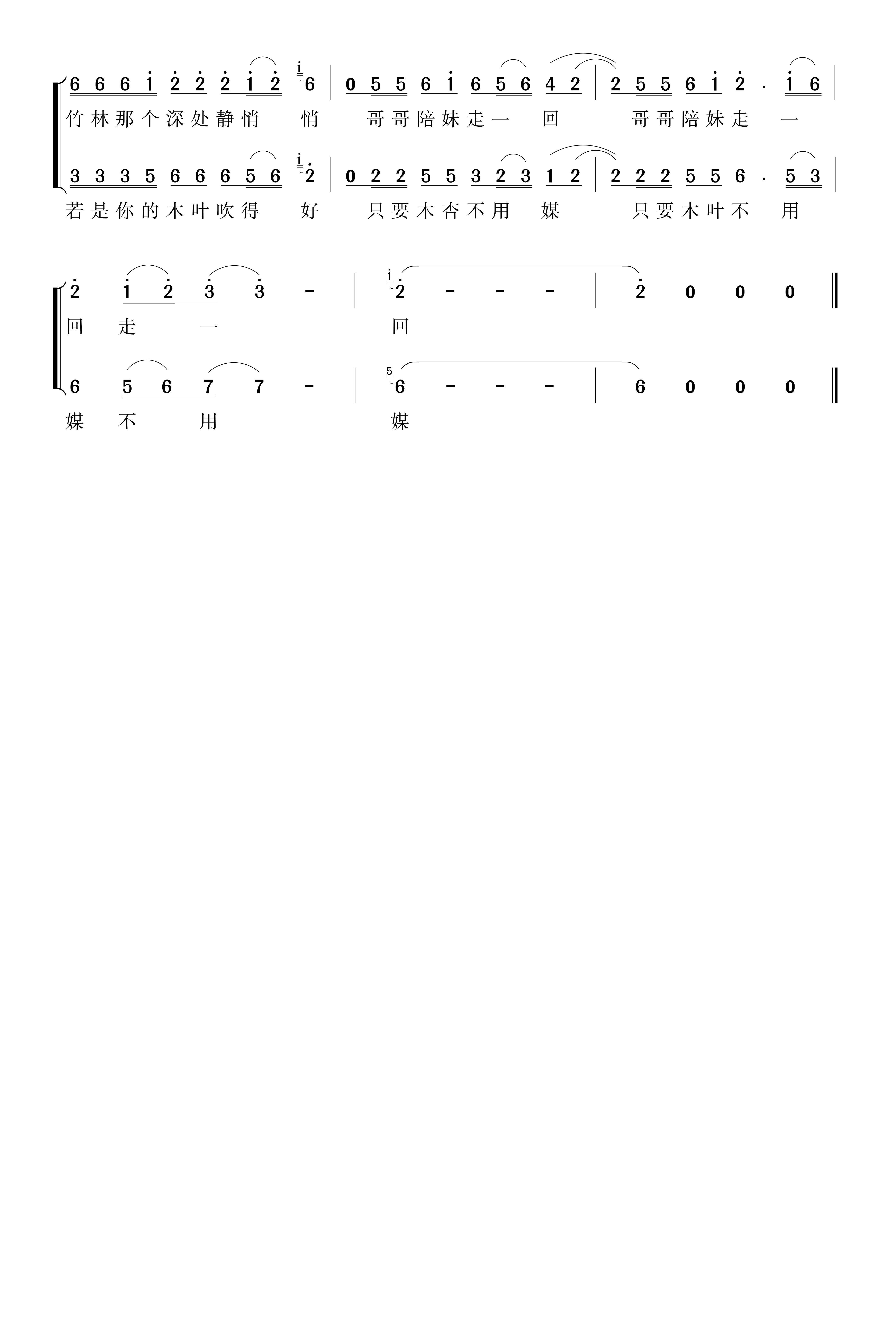 土家山寨女儿会合唱曲谱（图2）