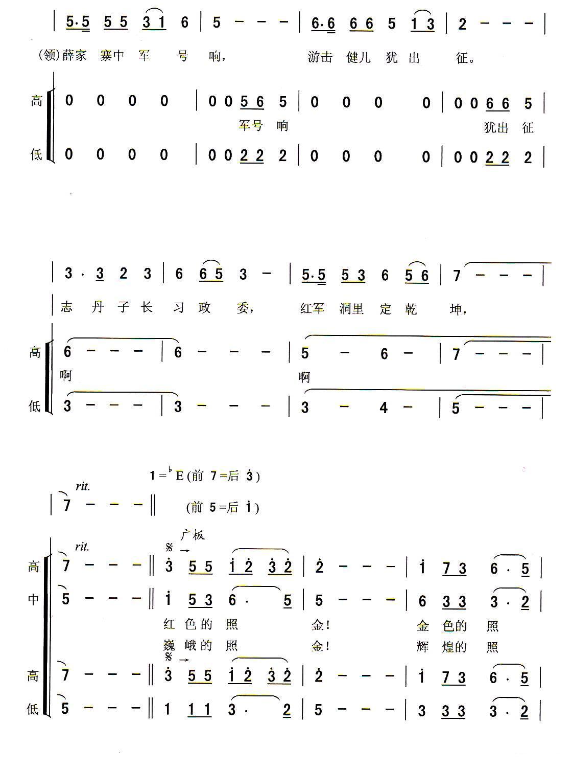 照金颂（樊兆青词 党红岩曲）合唱曲谱（图2）