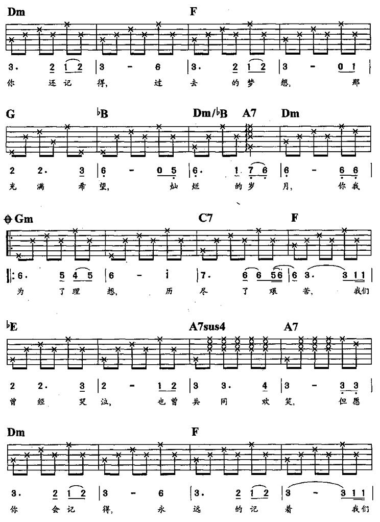 闪亮的日子吉他谱（图2）
