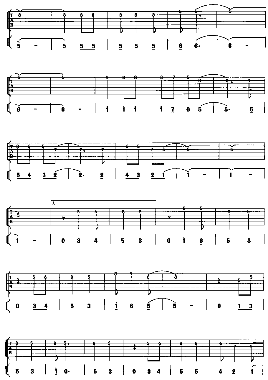 白兰鸽吉他谱（图2）