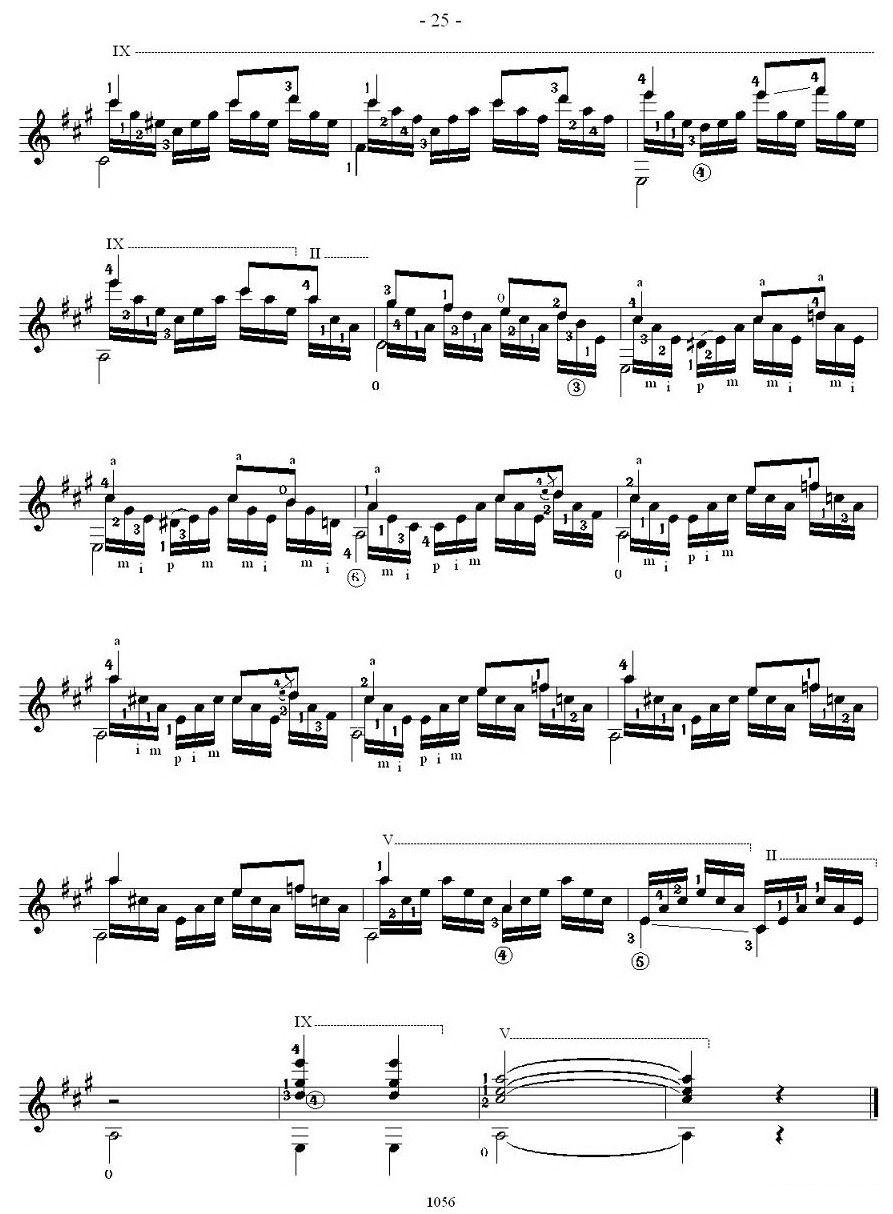 他雷加12首练习曲之12吉他谱（图4）