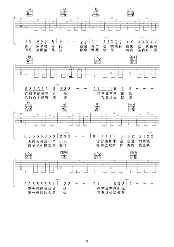 已是两条路上的人吉他谱（图3）