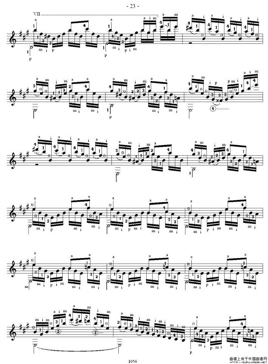 他雷加12首练习曲之12P2吉他谱（图1）