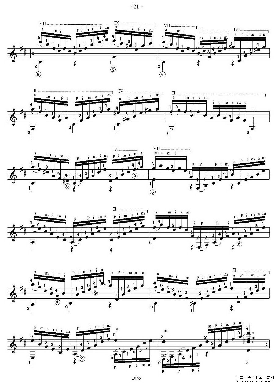 他雷加12首练习曲之11吉他谱（图2）