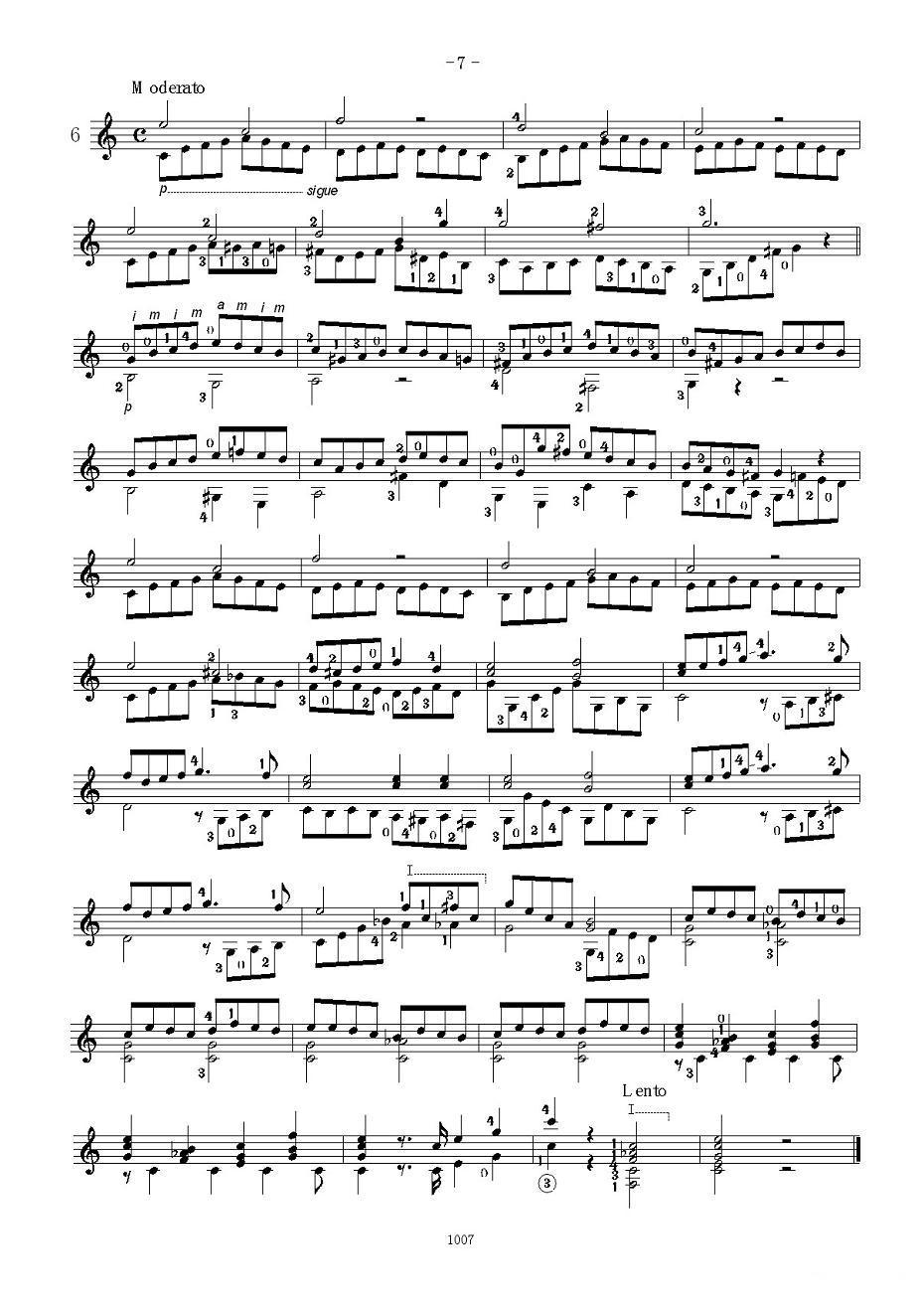 卡尔卡席25首练习曲之6——10吉他谱（图2）