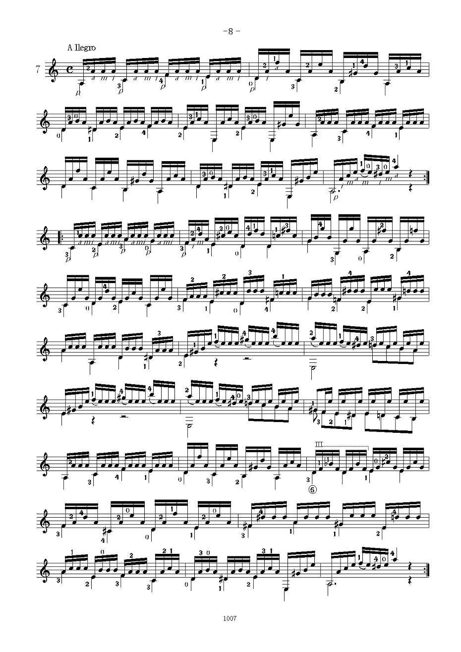 卡尔卡席25首练习曲之6——10吉他谱（图3）