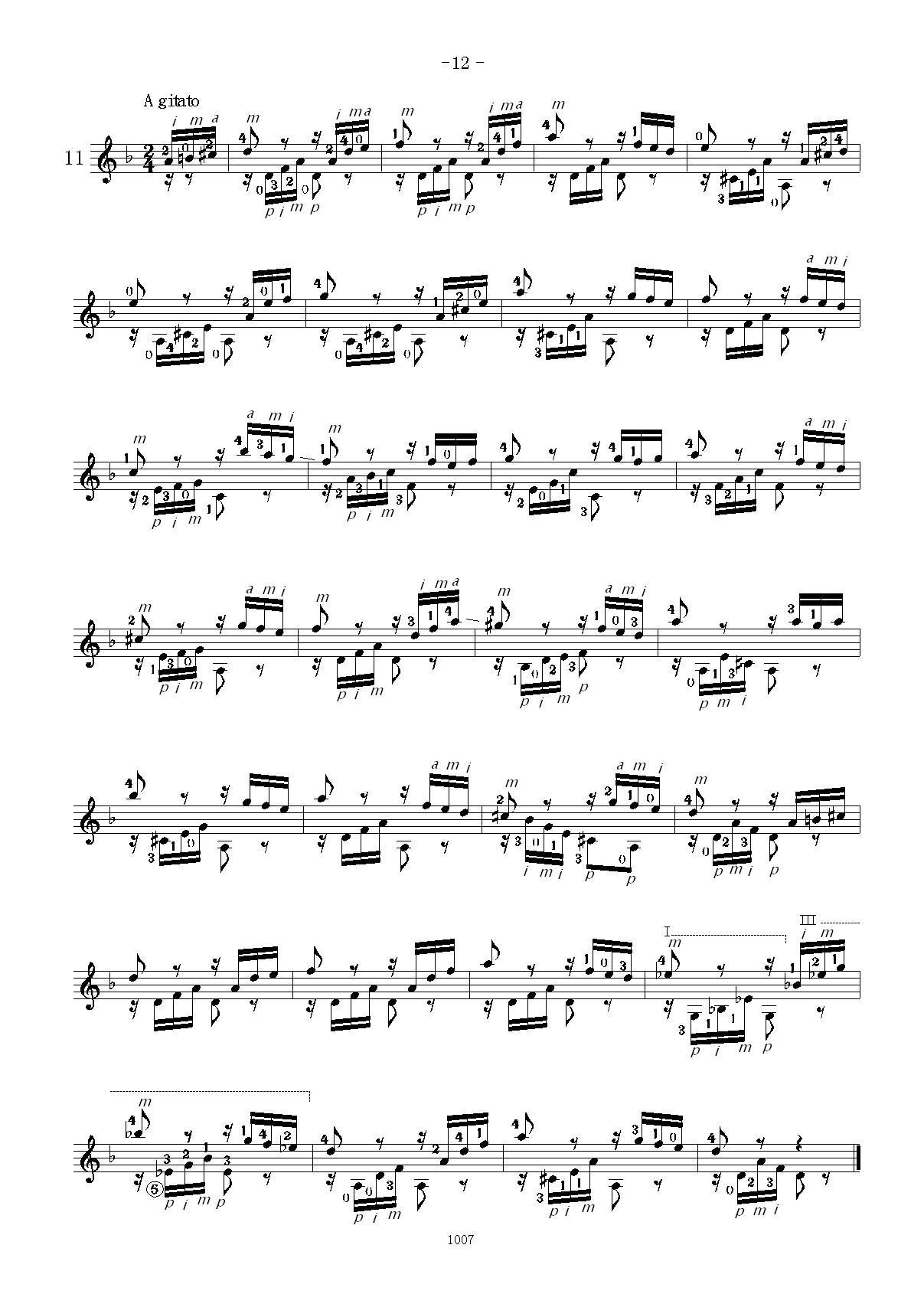 卡尔卡席25首练习曲之11——15吉他谱（图2）
