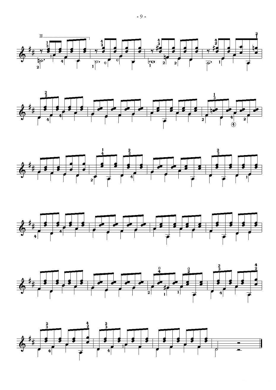 索尔·克斯特26首练习曲之6——10吉他谱（图3）