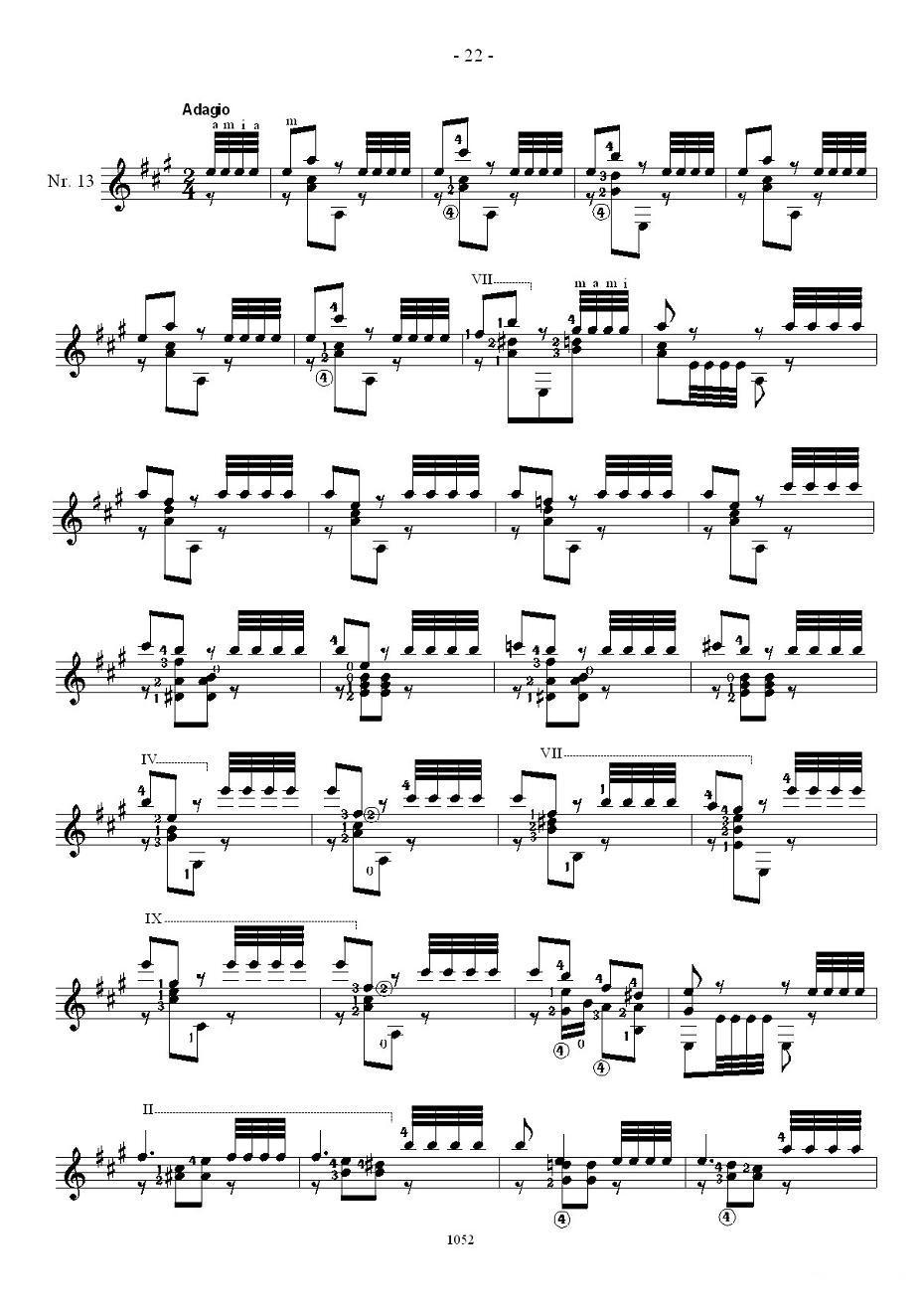 索尔·克斯特26首练习曲之11——15吉他谱（图8）
