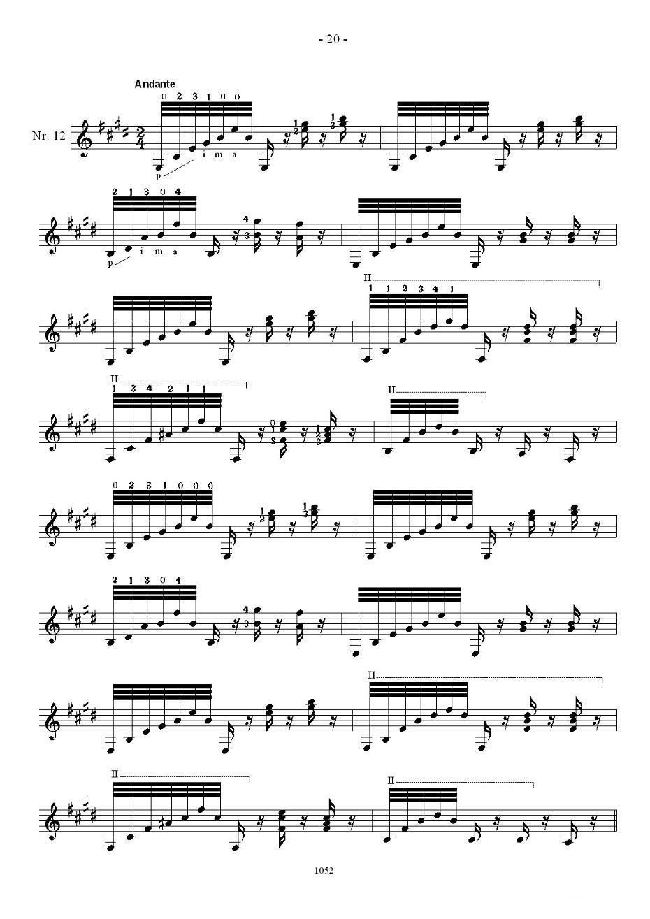 索尔·克斯特26首练习曲之11——15吉他谱（图6）