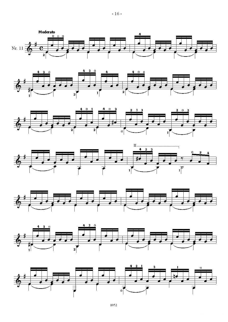 索尔·克斯特26首练习曲之11——15吉他谱（图2）