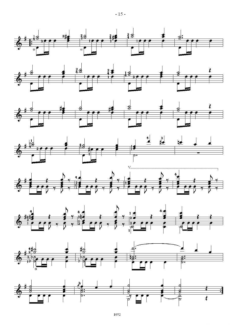 索尔·克斯特26首练习曲之6——10吉他谱（图9）