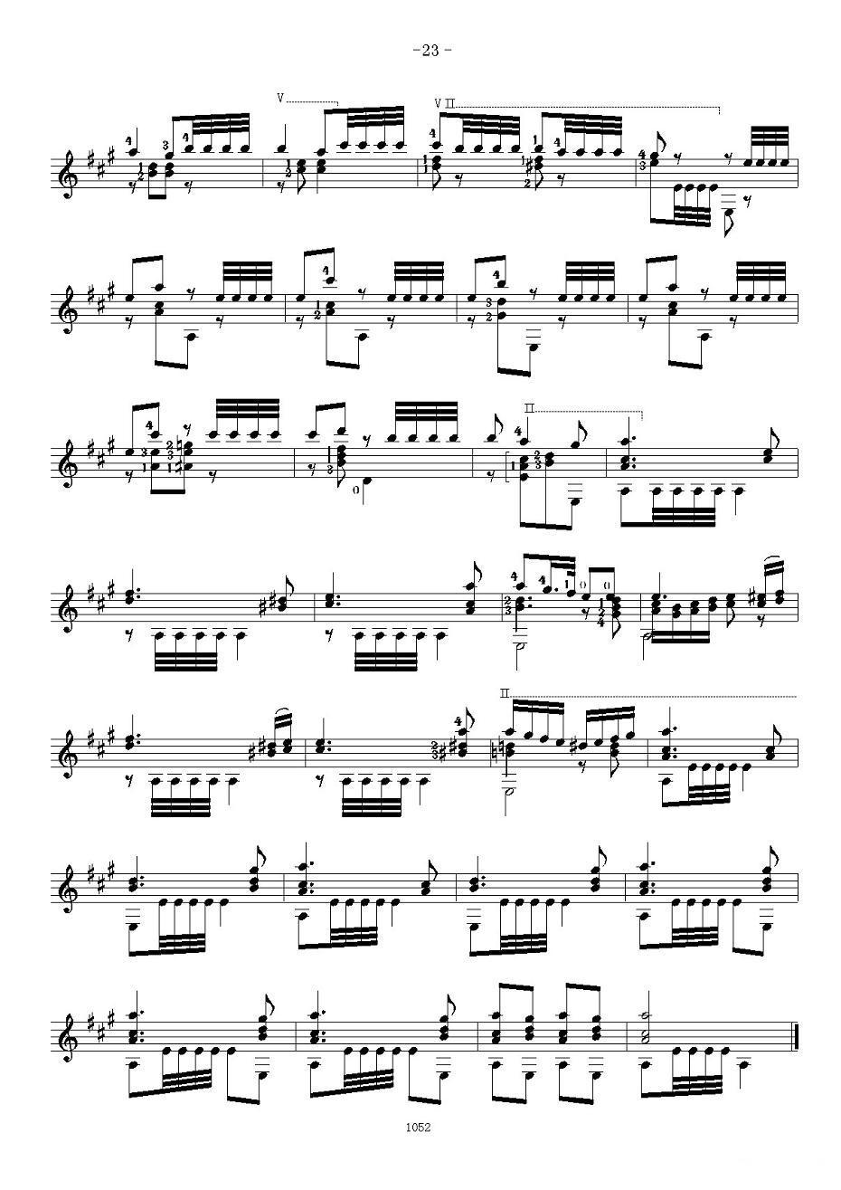 索尔·克斯特26首练习曲之11——15吉他谱（图9）