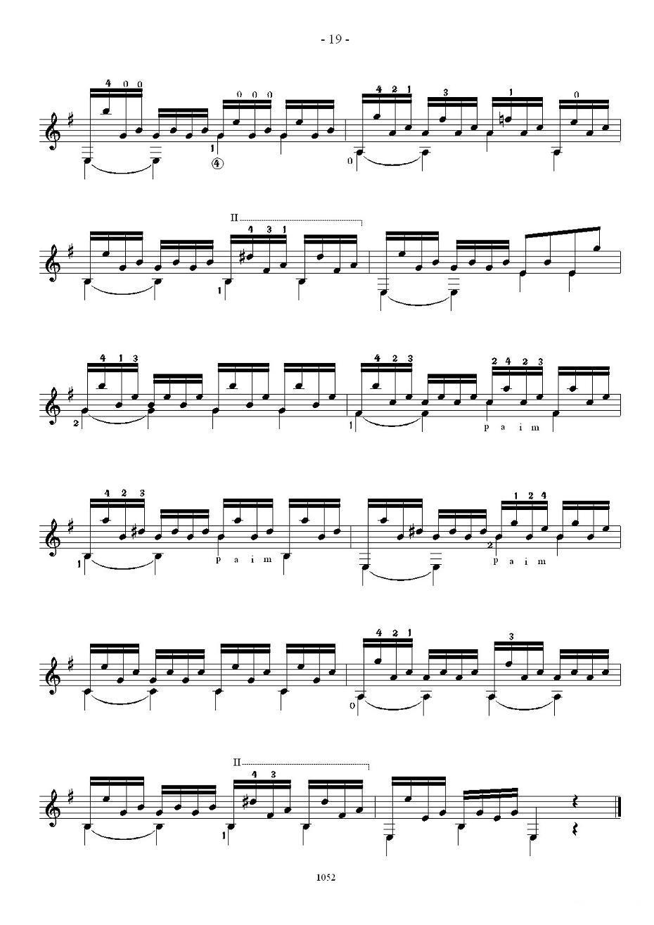 索尔·克斯特26首练习曲之11——15吉他谱（图5）