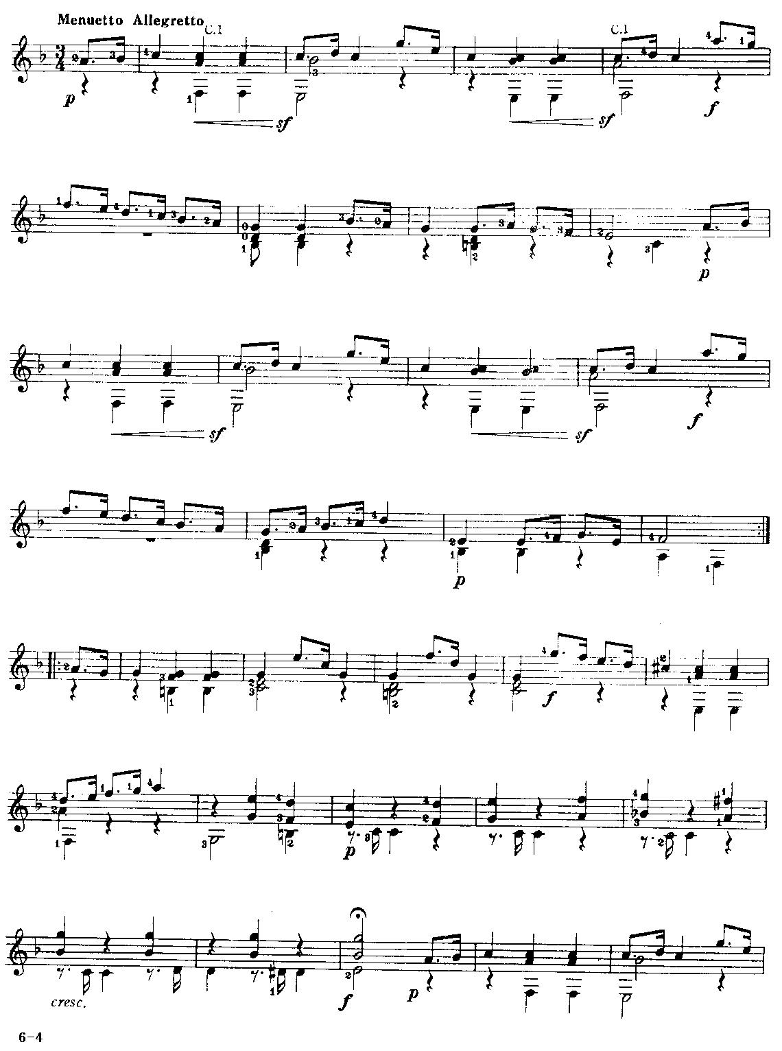 小奏鸣曲（古典吉他独奏）吉他谱（图4）