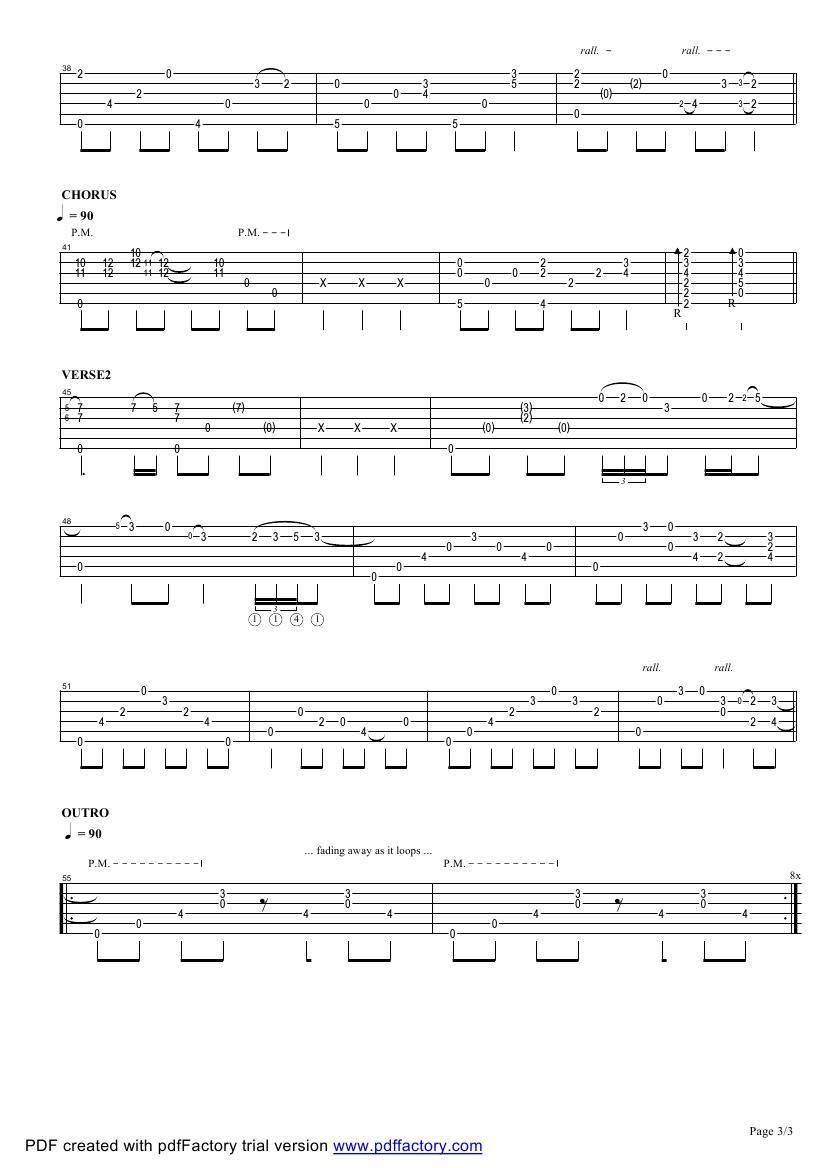 tommy emmanuel：tahitian skies（指弹吉它）吉他谱（图3）