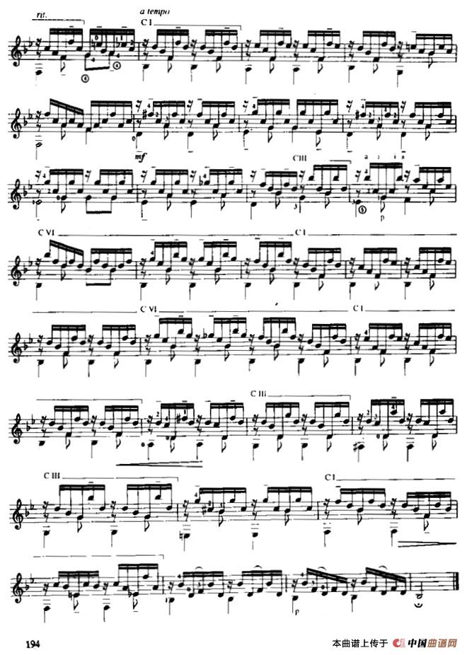费尔南多·索尔 古典吉他练习曲 No.19（Op.29  No.13）吉他谱（图2）
