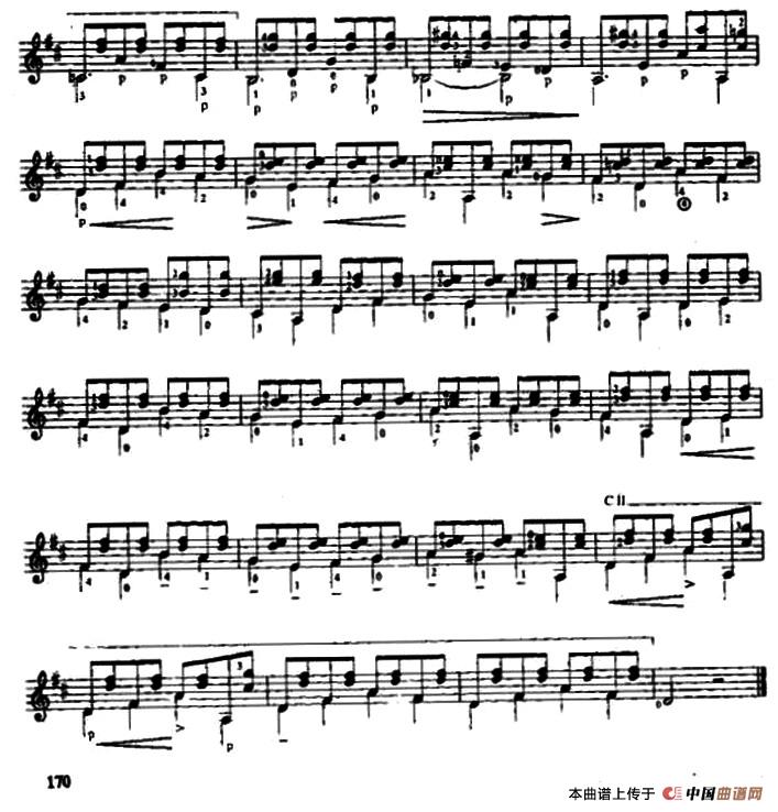 费尔南多·索尔 古典吉他练习曲 No.4（Op.6 No.1）吉他谱（图2）