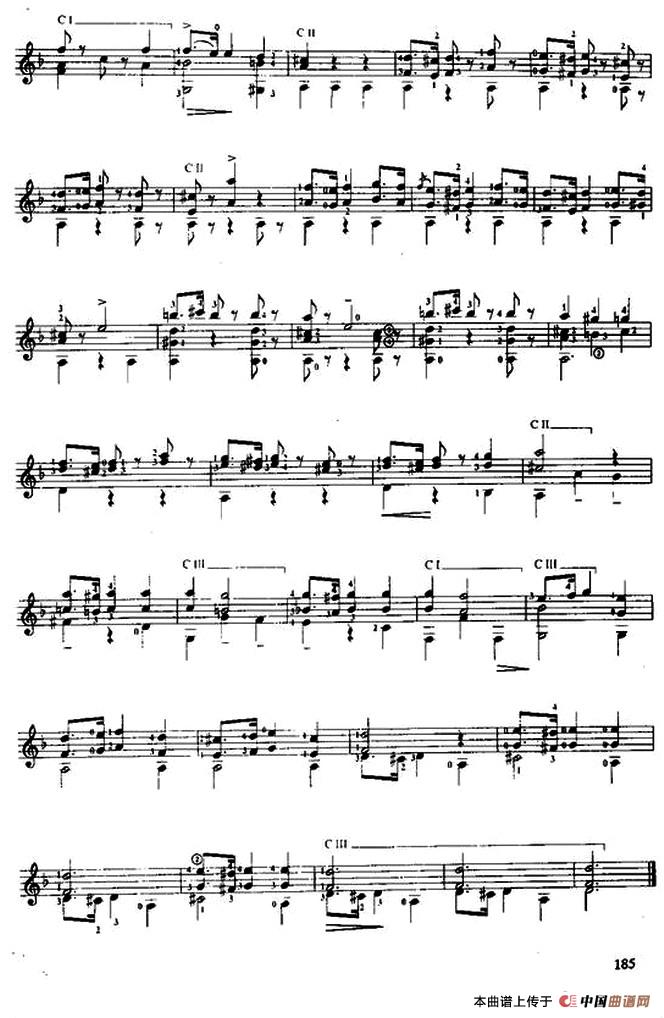 费尔南多·索尔 古典吉他练习曲 No.15（Op.35  No.6）吉他谱（图2）