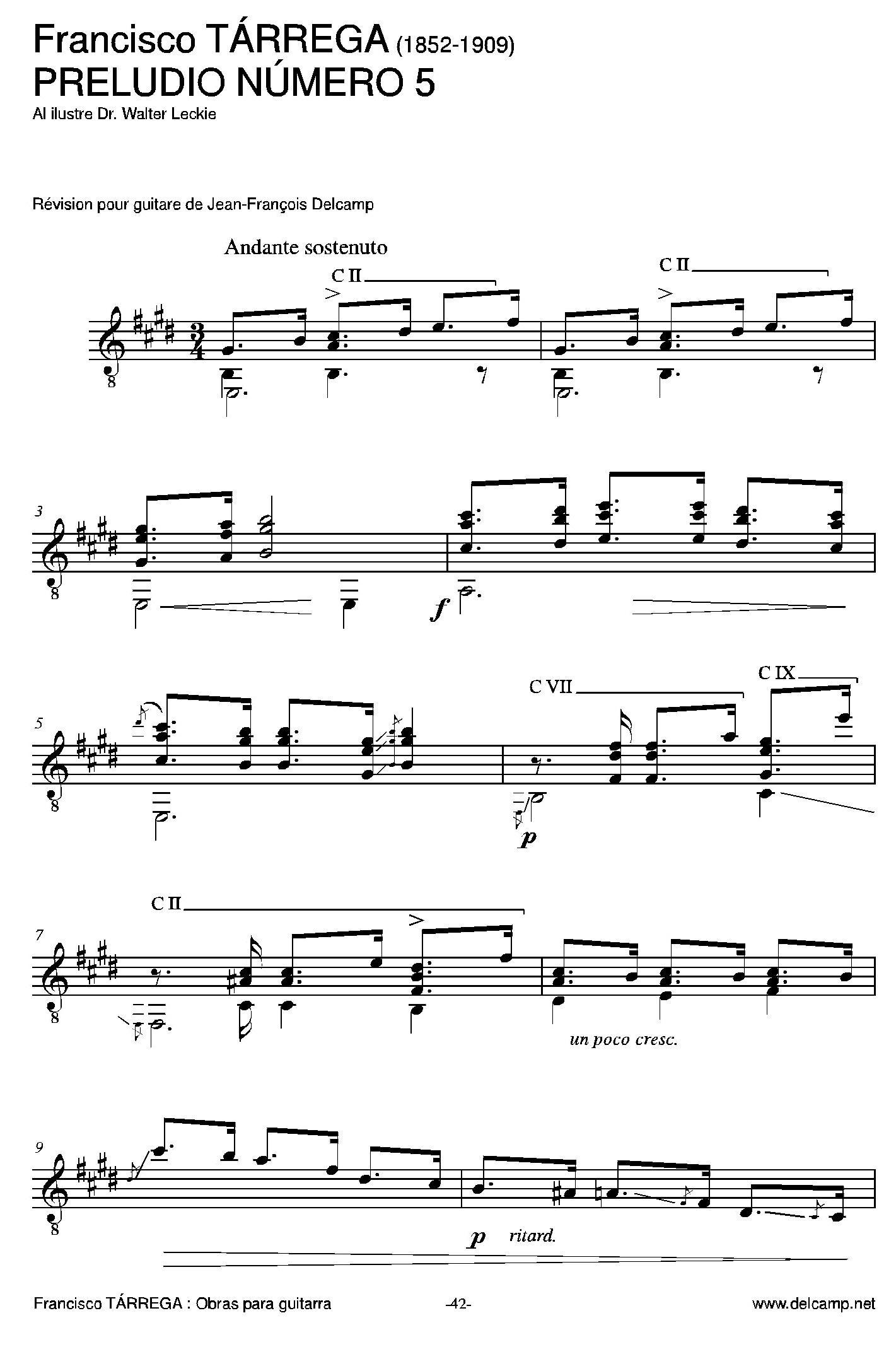 《塔雷加作品全集》第3部分（古典吉他）吉他谱（图4）