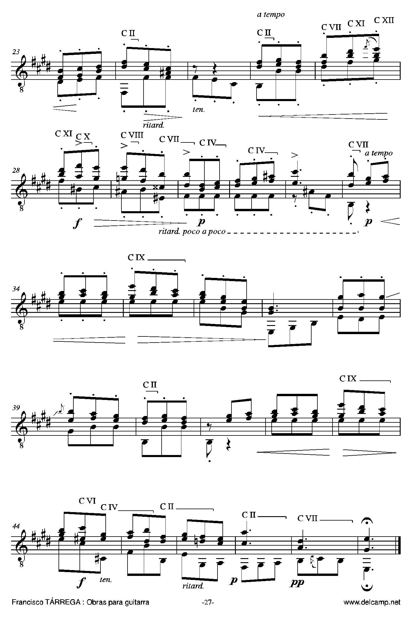 《塔雷加作品全集》第2部分（古典吉他）吉他谱（图3）