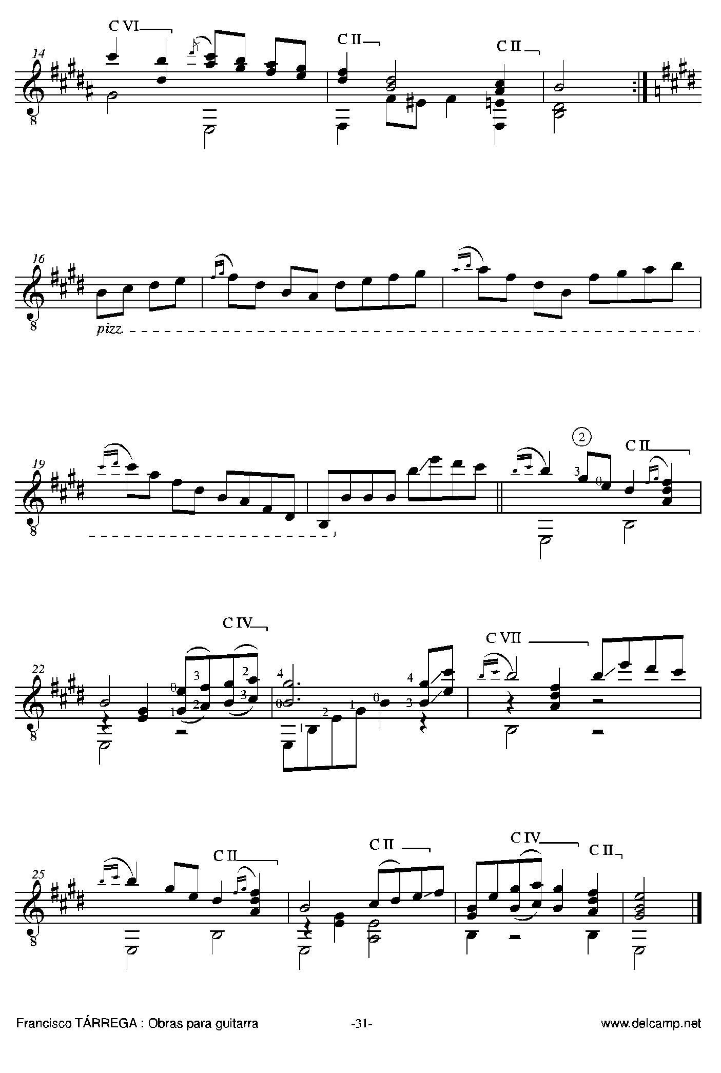 《塔雷加作品全集》第2部分（古典吉他）吉他谱（图7）